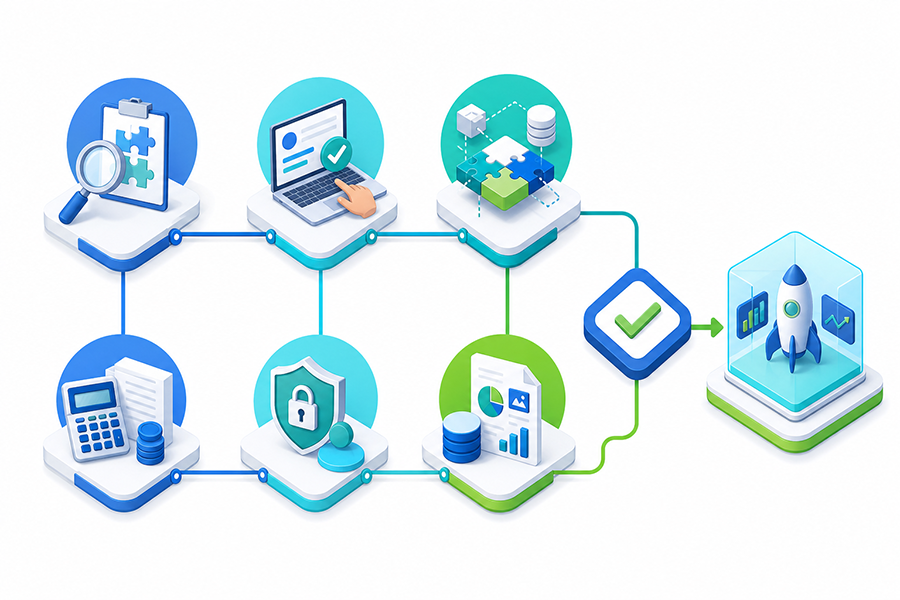 Matriz visual para evaluar necesidad, uso, integración, costo, privacidad y portabilidad