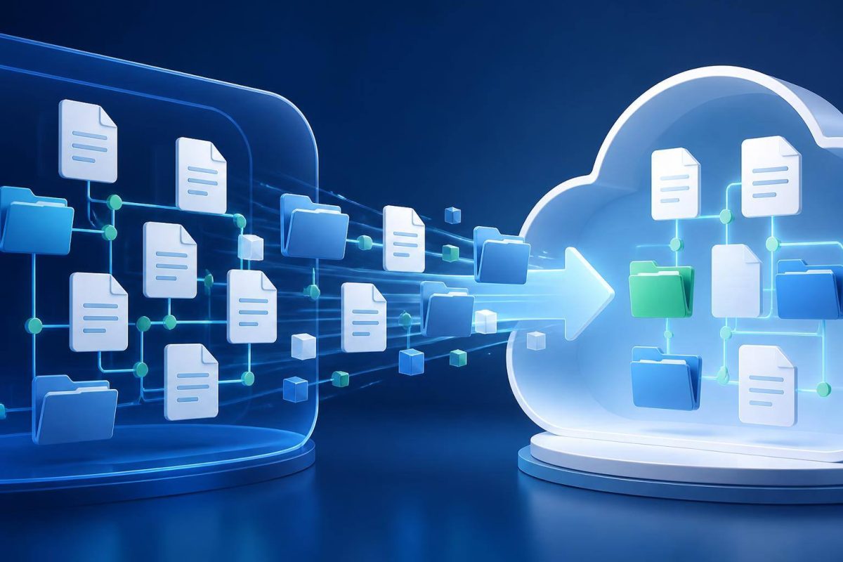 Esquema de registros y archivos exportados desde un software online hacia otro sistema