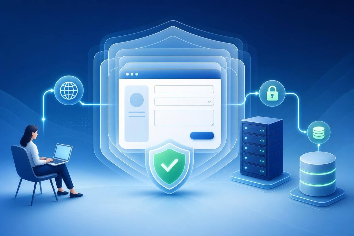 Formulario web protegido mediante distintas capas de seguridad digital