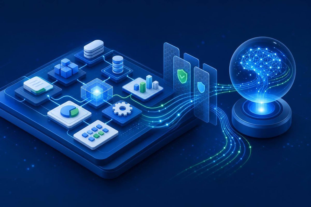 Agente de inteligencia artificial conectado de forma controlada con distintos módulos de software online